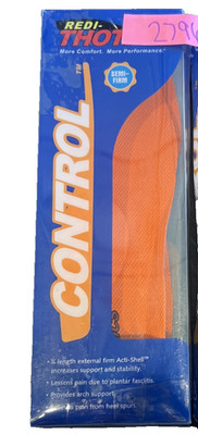 Redi-Thotics Control Orthotic Insoles Size E (M10 10.5 W11 11.5) - New