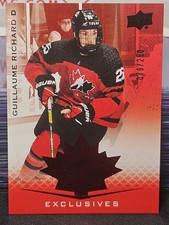2021 Upper Deck Team Canada Guillaume Richard 🇨🇦 Electric Red Exclusive #/250
