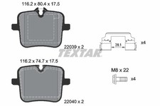 TEXTAR Bremsbelagsatz Scheibenbremse 2203901 f�r BMW G12 G11 G14 F90 ROLLS G30 2