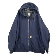 Carhartt Rain Defender Hoodie Jacket Men s 3XL Quilted Insulated Blue 103312 472