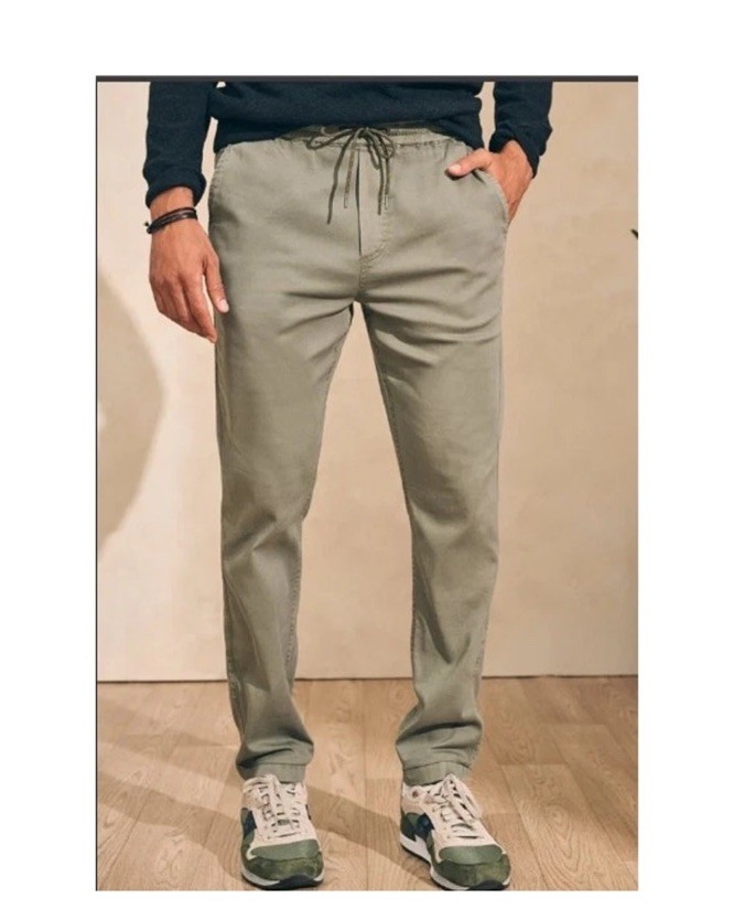 Faherty Essential Drawstring Pants Green Relaxed … - image 1