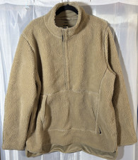 Nike Therma-Fit Yoga Sherpa Fleece Pullover Sweatshirt Men's L Beige DD2182-247