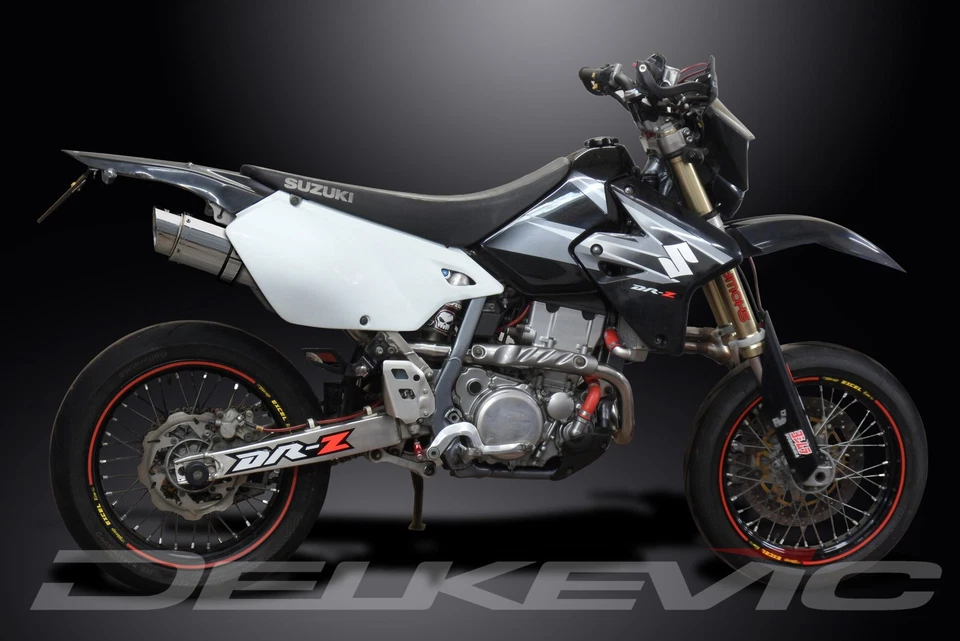 Escape Delkevic Deslizable con Silenciador Redondo de Acero Inoxidable de 8" para DRZ400 Foto 4 de 4