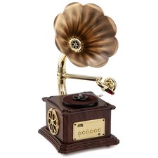 Retro Mini Gramophone Player with Built-in Sp...