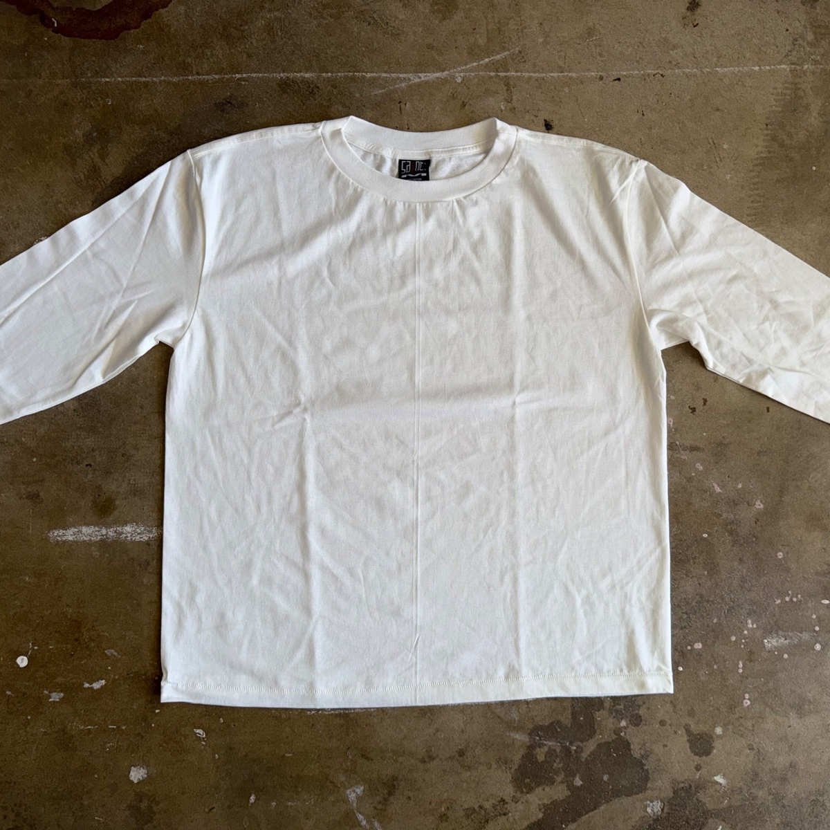 SAINT Mxxxxxx BLANK PLAIN LONG SLEEVE T-SHIRT MEN SZ L OFF-WHITE