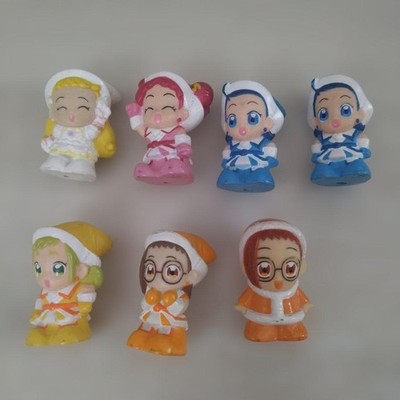 Ojamajo Doremi Sofubi Figure Set 7 Pack Mini Figures Damaged Used As Is