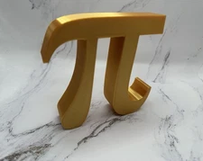 Pi Symbol – Gold PLA Greek π Desk Decor, Math Art, Gift Idea