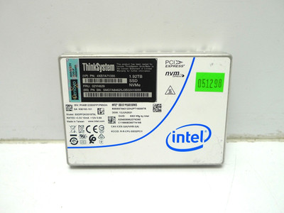 Intel ThinkSystem SSDPF2KX019T9L 2.5'' 1.92TB PCIe NVMe SSD Solid State Drive