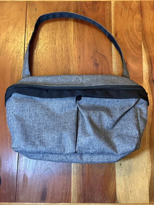 Bugaboo Diaper Bag Gray Black Attaches To Stroller