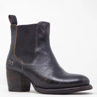 Bed Stu Womens Lorn Chelsea Boots Black Leather Distressed Block Heel 6.5 - Image 1 of 4