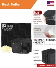 52 Pack Acoustic Foam Panels 1" x 12" x 12" Sound Proof Foam Panles