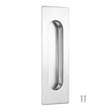 1 Pack Rectangular Recessed Sliding Closet Barn Door Finger Pull Silver 4.72"
