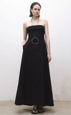 MANGO MNG Selection Strapless Dress Brigitte Size XS/2 New With Tags! Black $299