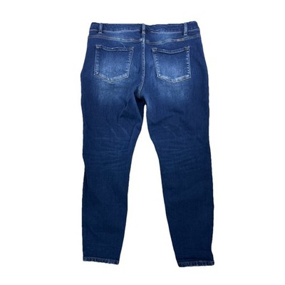 KanCan High Rise Dark Wash Skinny Jean Size 18 Plus 28'' Inseam Denim 30-26