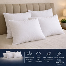 Primium Quality Bounce Back Pillow Hollowfibre Filled Sofa Bed Cushions pk 1,2,4