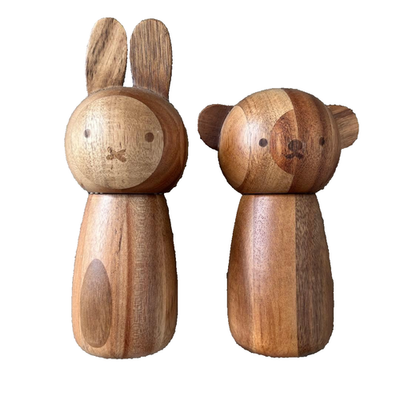 studio CLIP Miffy and Boris Wooden Pepper Mill Set Kawaii Kitchen