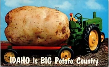 1958 Postcard Idaho Is Big Potato Country Exaggeration