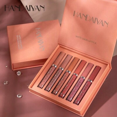 Lippenstift Geschenksets feuchtigkeitsspendendes flüssiges Lippen-Make-up langanhaltend matt Lipgloss
