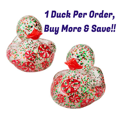 Christmas Glitter Rubber Duckies 2in - Jeep Ducking - US Shipper