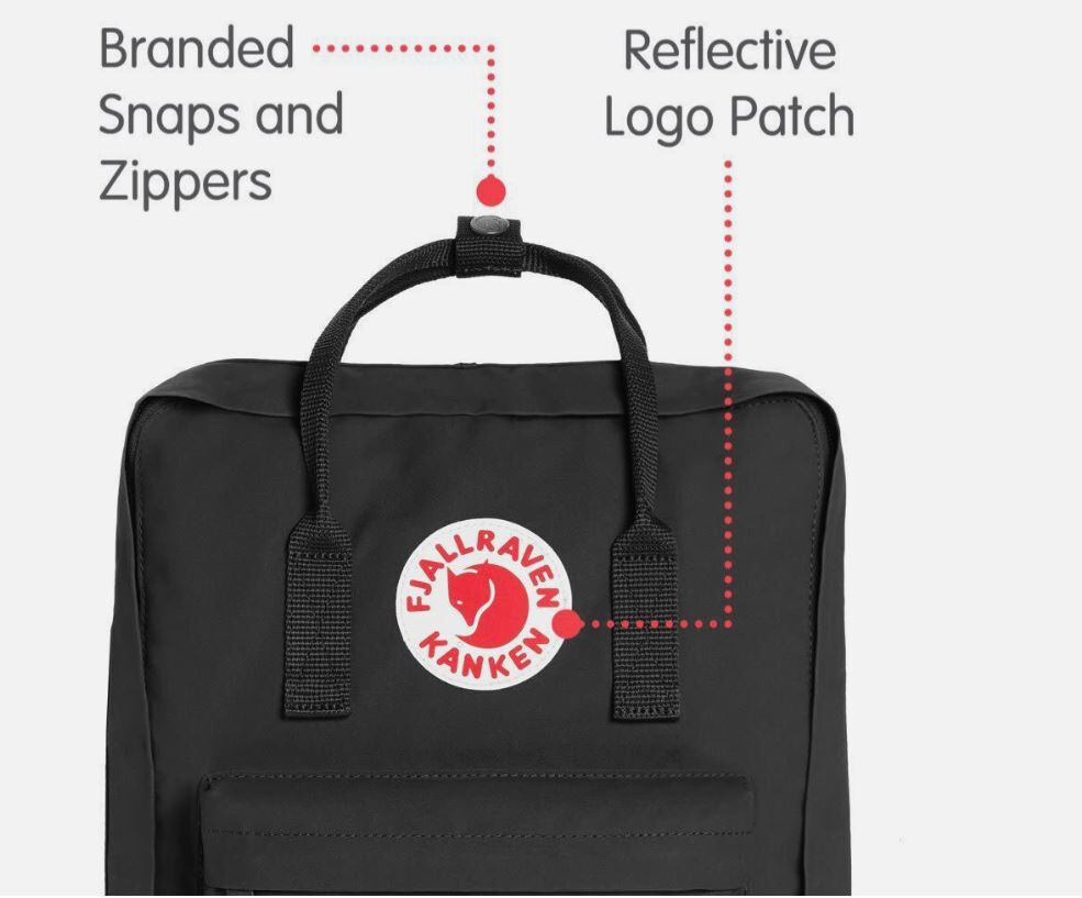 Fjällräven ブラック リュック Fjallraven Unisex KANKEN BACKPACK BLACK - Paragon Sports