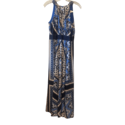 rose gold halter neck dress Mac Duggal - Pink Sleeveless Halter Neck Embellished Trapeze Gown