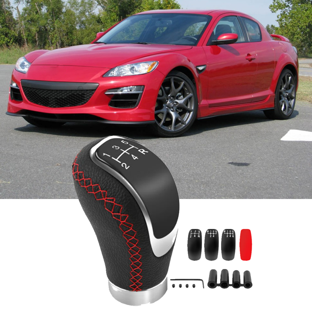 Mazda RX 8 操舵 5/6 Speed Leather Manual Gear Stick Shift Knob Shifter Lever Head