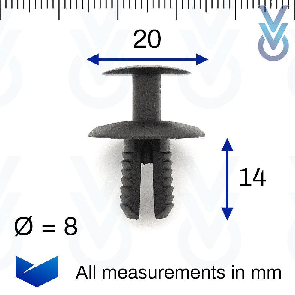 Türverkleidung Befestigung Clips 10x VVO® Vauxhall (Opel) Stoßstange Vorne Clips & Verkleidung Vauxhall Stoßstange Vorne Clips
