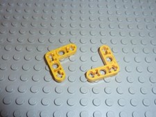 2 x LEGO TECHNIC Yellow Beam Liftarm Bent ref 32056 Set 8295 8419 8264 8457 8053