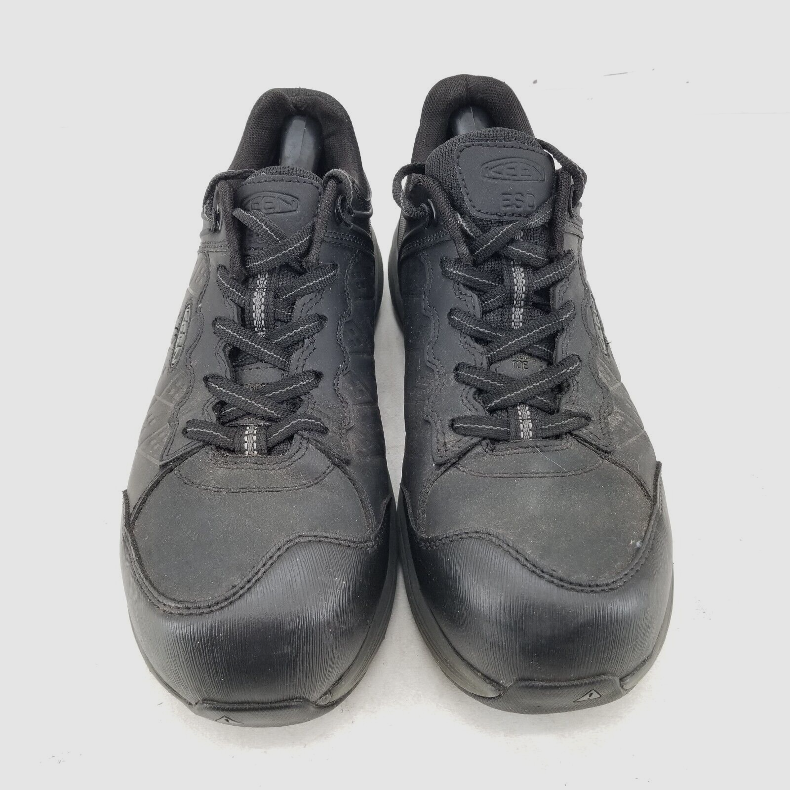 Sneakers da lavoro Keen Vista Energy ESD nere in pelle fibra di carbonio utility taglia 9