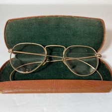 Antique Bausch  Lomb Arco 1/10 12K GF Eye Glasses Gold Fill Etched W/case