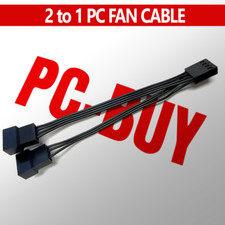 Black 5" inch 2 to 1 PC Fan Splitter Cable Adapter