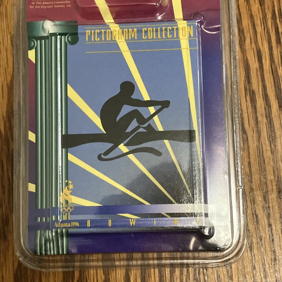Vintage 1996 Olympic Games Pin-Cards Rowing  (Original New Sealed) - Image 3 of 4