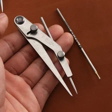 Leather Craft Spacing Marking gauge Hold Pen Line Drawing Rulers Compasses Tools