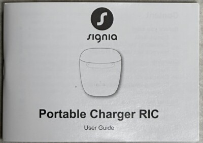 Signia Pure Portable Charger RIC W/ USB-C Cable, Wall Adaptor