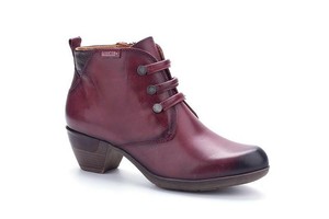 Pikolinos 902-8746 Rojo Granate Damas Botín De Cuero Con Cremallera Lateral  | eBay