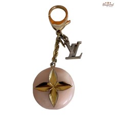 Authentic LOUIS VUITTON Rose Hollow Flower Vellur Key Holder Bag Charm M66977
