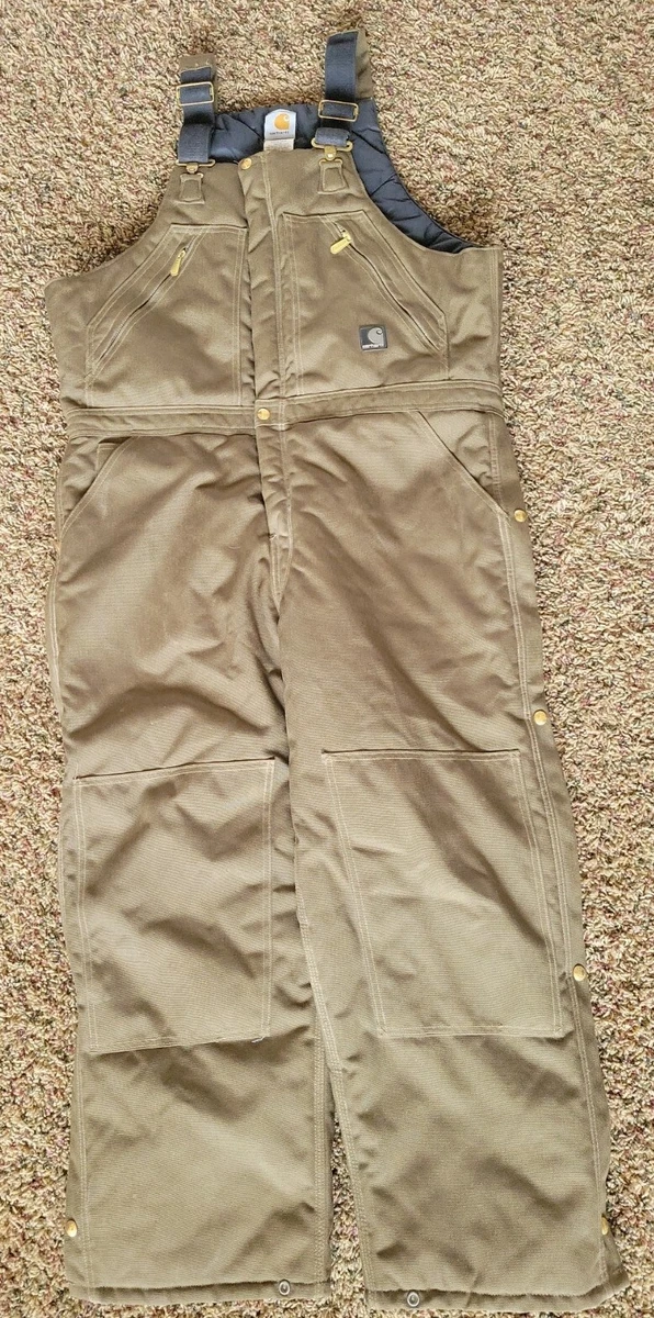 Carhartt R33 BRK YUKON Extremes Arctic Quilted Bib Overall, Men's Size 38x28