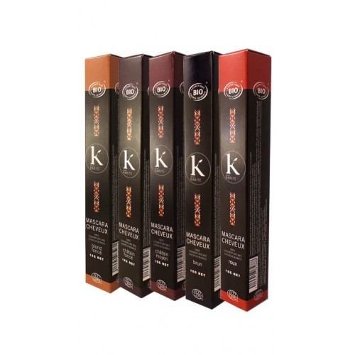 K Pour Karité Bio Haarmascara – Mittelbraun Nr. 4, 15 G, Natürlich, Deckt Graue Haare Sofort Ab