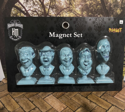 Disney 3D Haunted Mansion Ride 5 Magnet Set of Singing Busts Grim Grinning Ghost