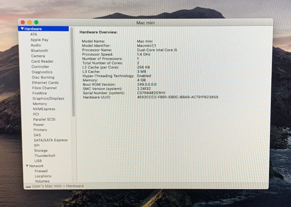 Apple Mac Mini A1347 (Late 2014) - i5 ~ 1.4GHz - 4GB RAM - 500GB HDD - CATALINA - Image 4 of 4