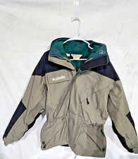 Columbia Titanium Sportswear Jacket Coat Gray Omni Tech Outdoor Hooded L