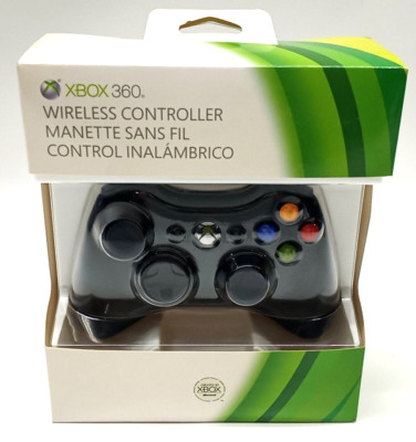 NEW In Open Box XBOX 360 Wireless Controller Black No Batteries N1690 C9