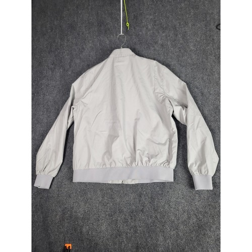 Giacca leggera solo membri full zip casual grigia bomber jacket grande - Foto 5 di 11
