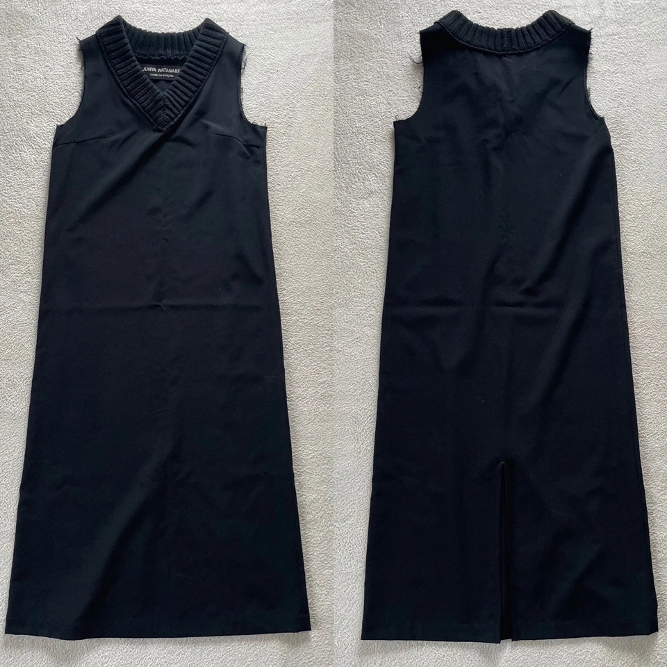 Vestido JUNYA WATANABE COMME des GARCONS Vintage Tejido Cuello en V AD1997 Años 90 Foto 4 de 4