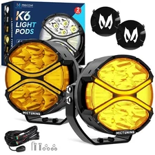 2PCS 4Inch 160W LED Light Pods Amber DRL Amber Turn Signal Offroad Driving Light