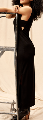 banana republic rochelle maxi dress Banana Republic ROCHELLE MAXI DRESS in Black SIZE 12 Petite #799926 NWT