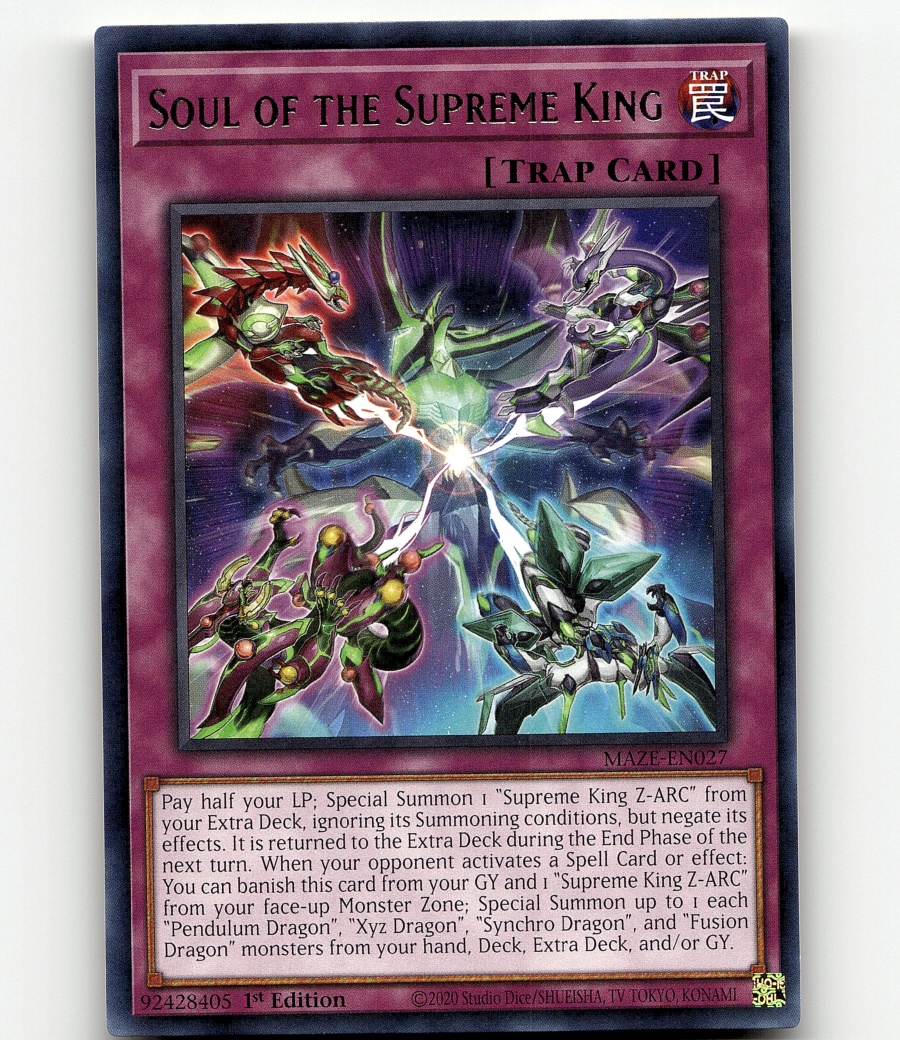 yugioh maze of memories cards Yugioh Soul of the Supreme King Maze of Memories Rare
