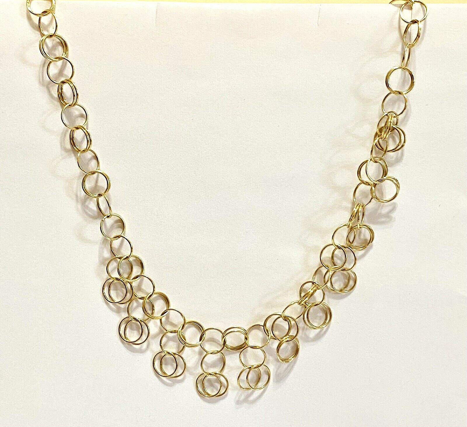 MILOR SOLID 14K YELLOW GOLD INTERLOCKING CIRCLES … - image 7