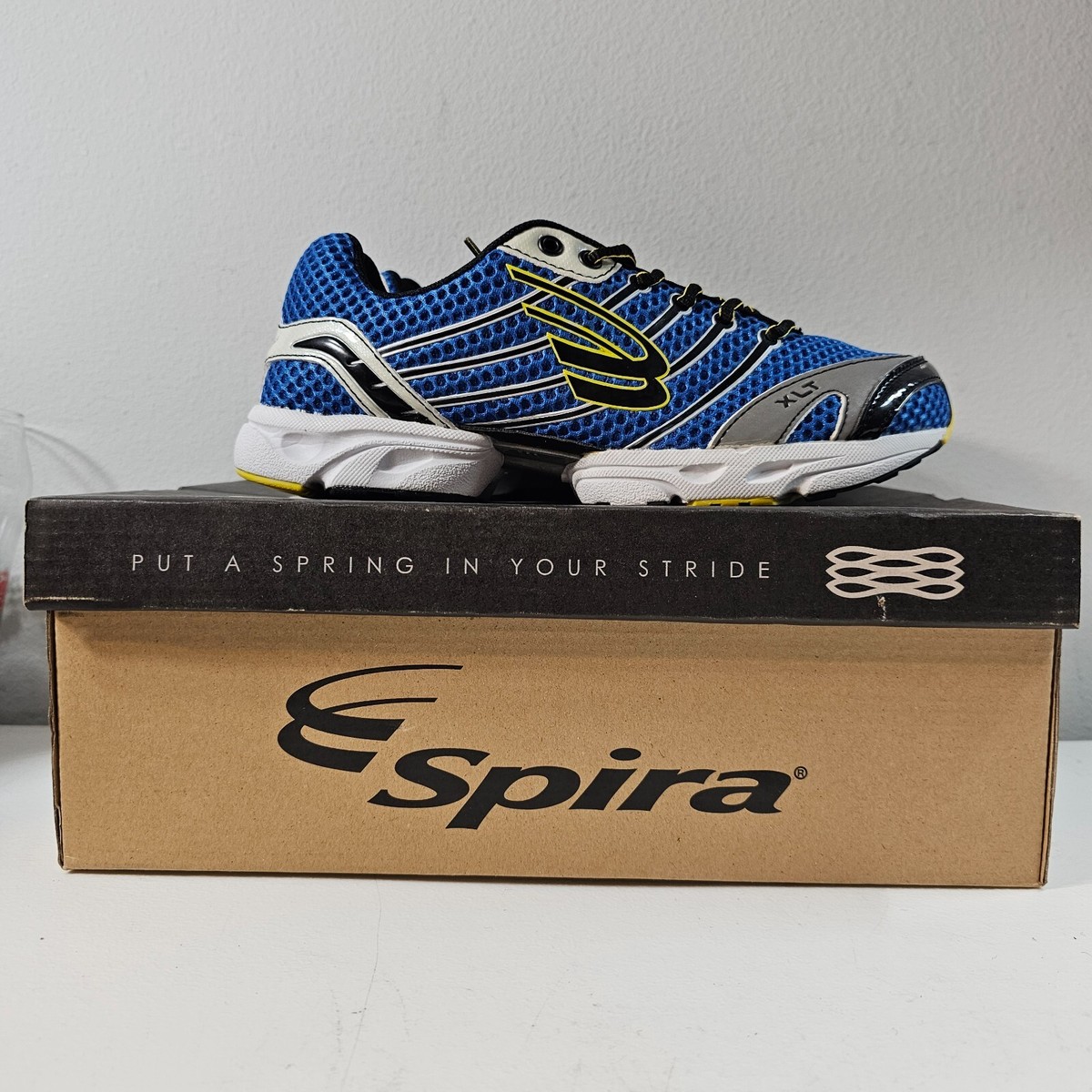 Spira Men's Stinger XLT Running Shoes Blue SRX221 Lace Up Low Top
