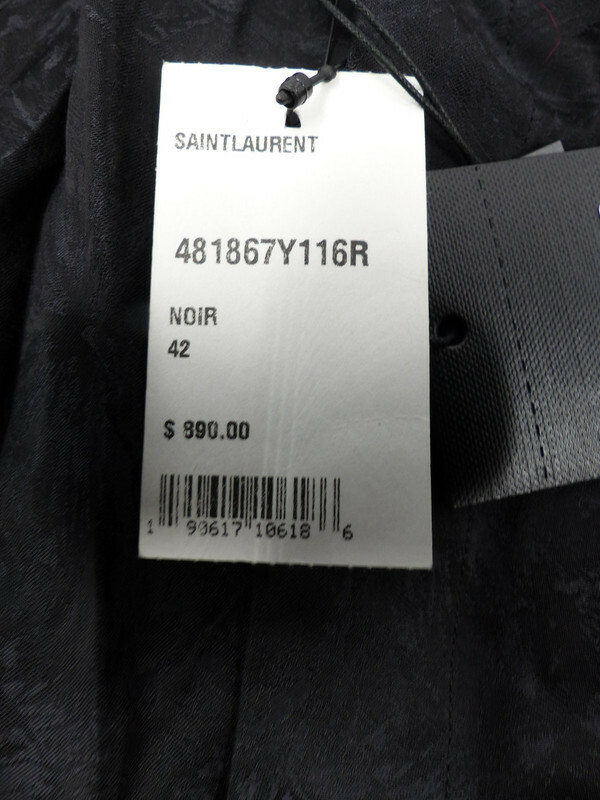 SAINT LAURENT BLACK PATTERNED BUTTON DOWN MENS US MED SAINT LAURENT BLACK PATTERNED BUTTON DOWN MENS US MED